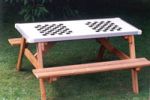 Picnic Table with Gameboard Top
